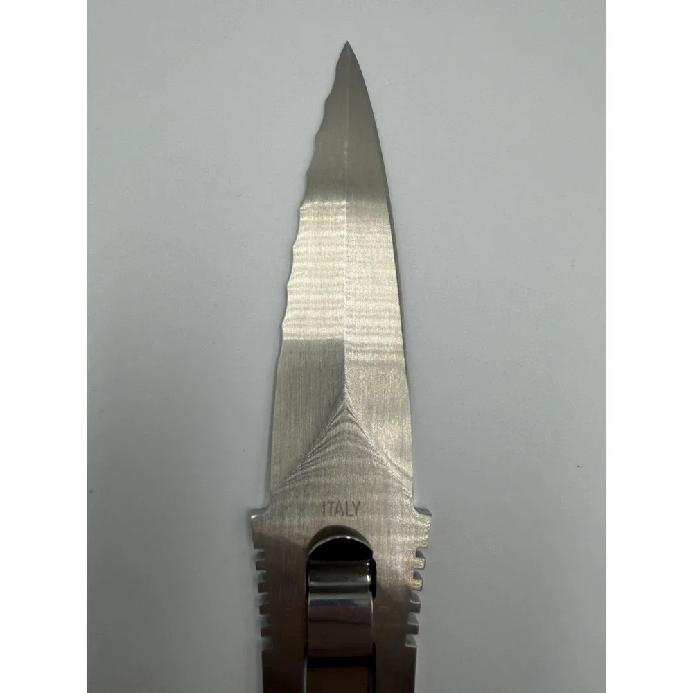 Gerber River Master Clip-Lock Fixed Blade Knife Blackie Collins Italy Vintage